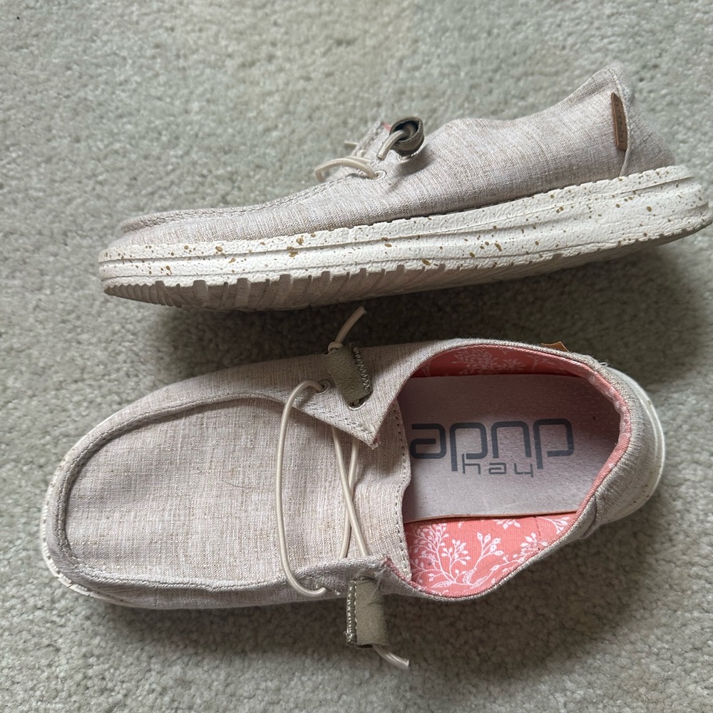 Hey Dude Light Tan Slip-On Shoes - Picture 4 of 5